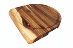 Luxe houten snijplank 33x32x3 cm halfrond